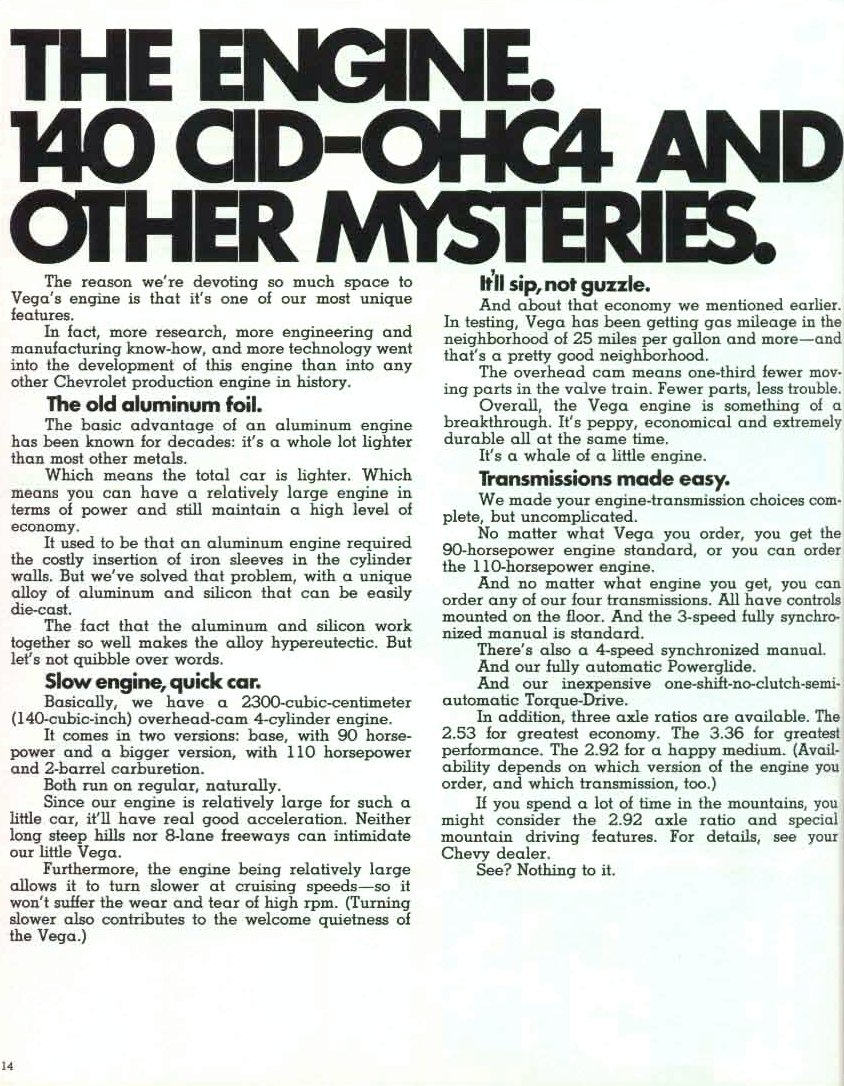1971 Chevrolet Vega Brochure Page 10